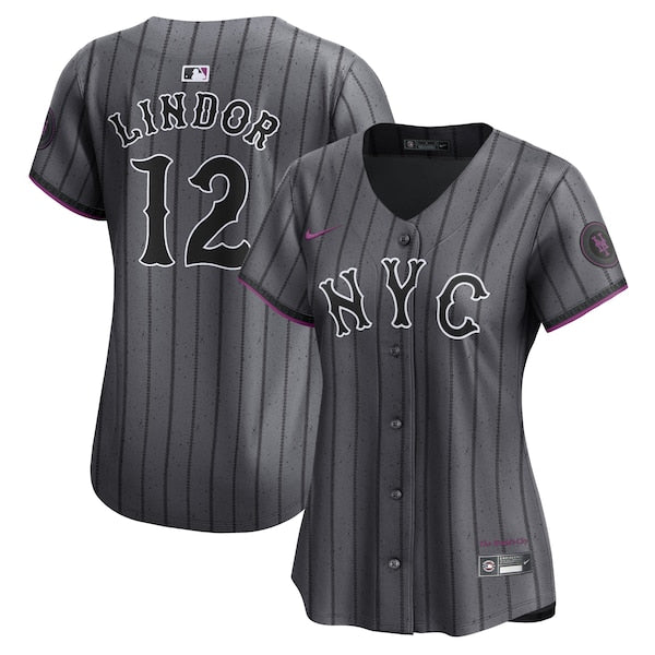 Francisco Lindor New York Mets Nike Women's 2024 City Connect Limited Player Jersey - Graphite