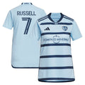 Johnny Russell Sporting Kansas City adidas Women's 2024 Hoops 4.0 Replica Player Jersey - Light Blue
