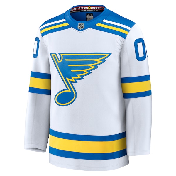 St. Louis Blues  Away Premium Custom Jersey - White/Blue