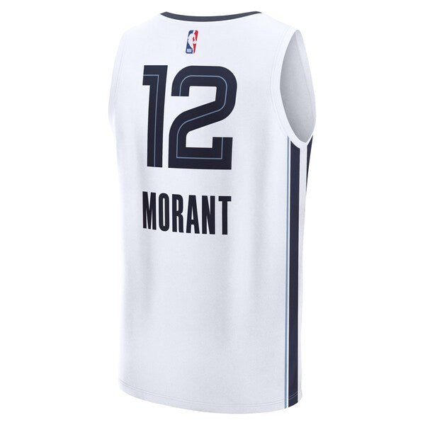 Ja Morant Memphis Grizzlies  Fast Break Replica Player Jersey - Association Edition - White