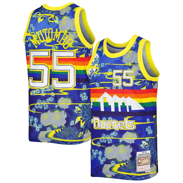 Dikembe Mutombo Denver Nuggets Hardwood Classics Lunar New Year Swingman Jersey - Blue