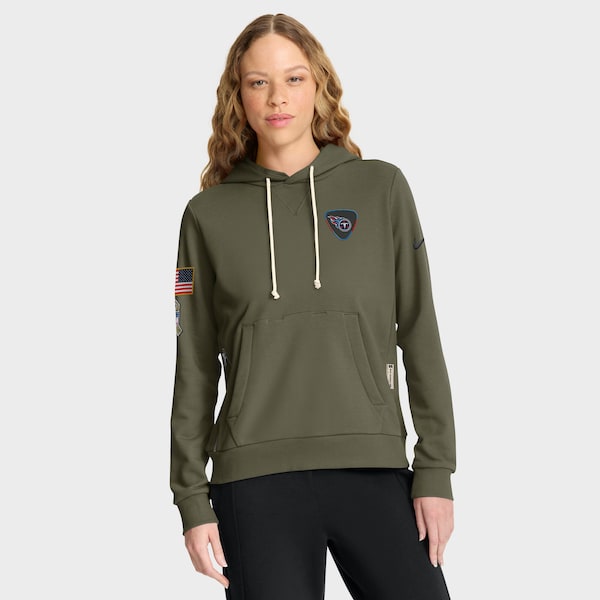 Tennessee Titans Nike Women's 2025 Salute to Service Sideline Standard Issue Dri-FIT Hoodie - Olive