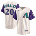 Luis Gonzalez Arizona Diamondbacks Nike Throwback Cooperstown Collection Limited Jersey - Cream
