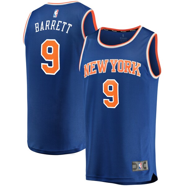RJ Barrett New York Knicks  Replica Fast Break Jersey Blue - Icon Edition