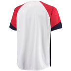 Los Angeles Angels Big & Tall Colorblock Full-Snap Jersey - White/Red