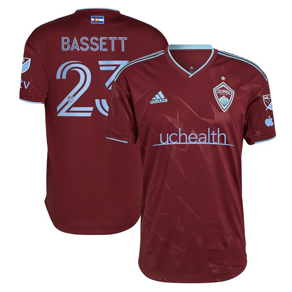 Cole Bassett Colorado Rapids adidas 2024 Club Authentic Player Jersey - Burgundy