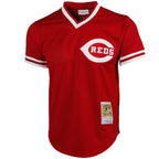 Johnny Bench Cincinnati Reds 1983 Authentic Copperstown Collection Mesh Batting Practice Jersey - Red
