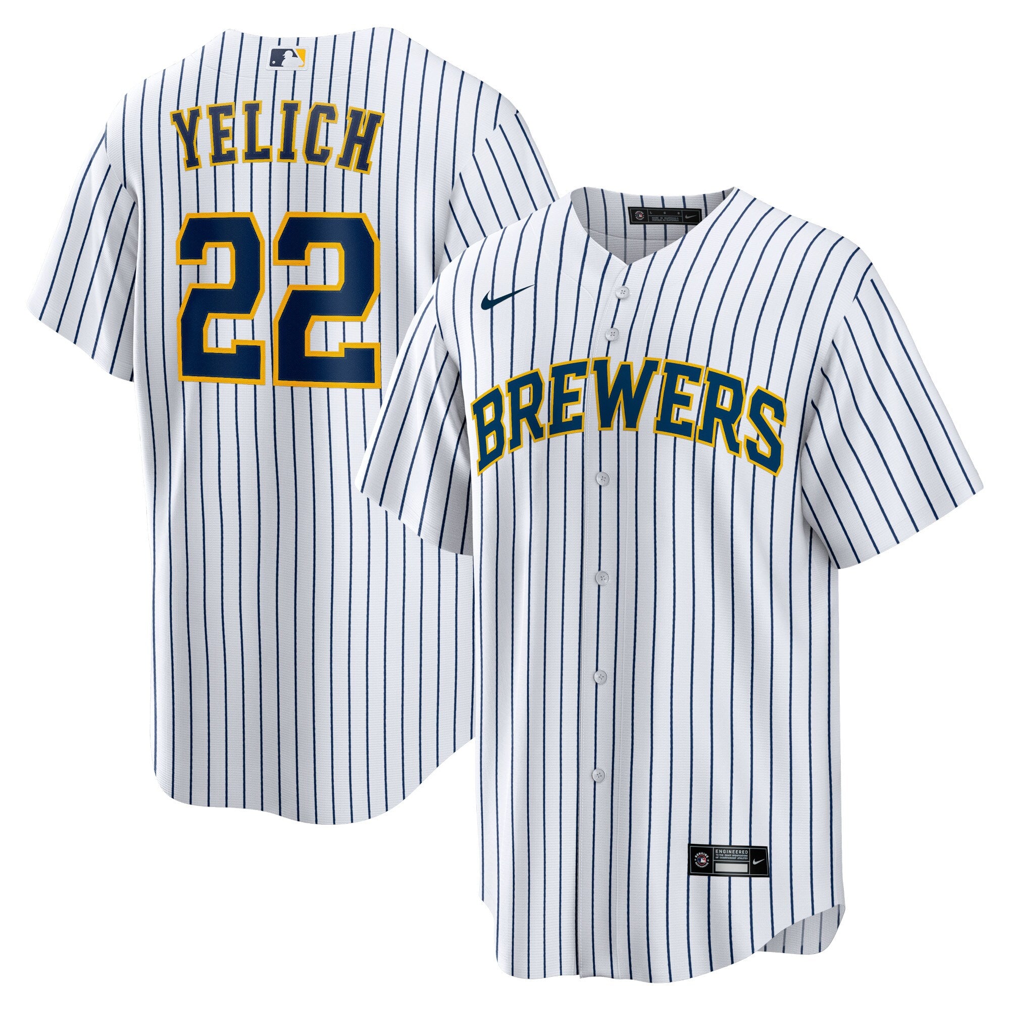 Christian Yelich Milwaukee Brewers Nike Alternate Replica Player Jersey - Cream/Gray/Navy/White