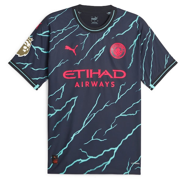 Kevin De Bruyne Manchester City Puma 2023/24 Third Authentic Player Jersey - Navy