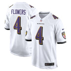 Zay Flowers Baltimore Ravens Nike  Game Jersey -  White/Black