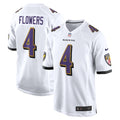 Zay Flowers Baltimore Ravens Nike  Game Jersey -  White
