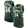 Giannis Antetokounmpo Milwaukee Bucks Nike Authentic Jersey - Association Edition - Hunter Green