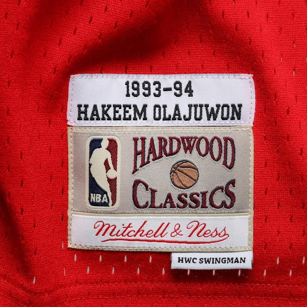 Hakeem Olajuwon Houston Rockets 1993/94 Hardwood Classics Swingman Jersey - Red