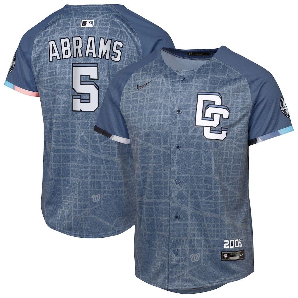 CJ Abrams Washington Nationals Nike Youth City Connect 2025 Limited Jersey - Blue
