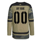 Edmonton Oilers adidas Logo Military Appreciation Team Authentic Custom Practice Jersey - Camo