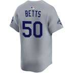 Mookie Betts Los Angeles Dodgers Nike 2025 World Series Champions Limited Player Jersey - Grey