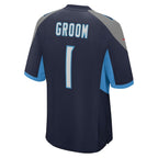 Number 1 Groom Tennessee Titans Nike Game Jersey - Navy