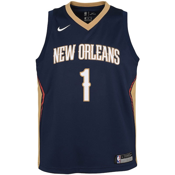 Zion Williamson New Orleans Pelicans Nike Youth Swingman Jersey - Icon Edition - Navy/White