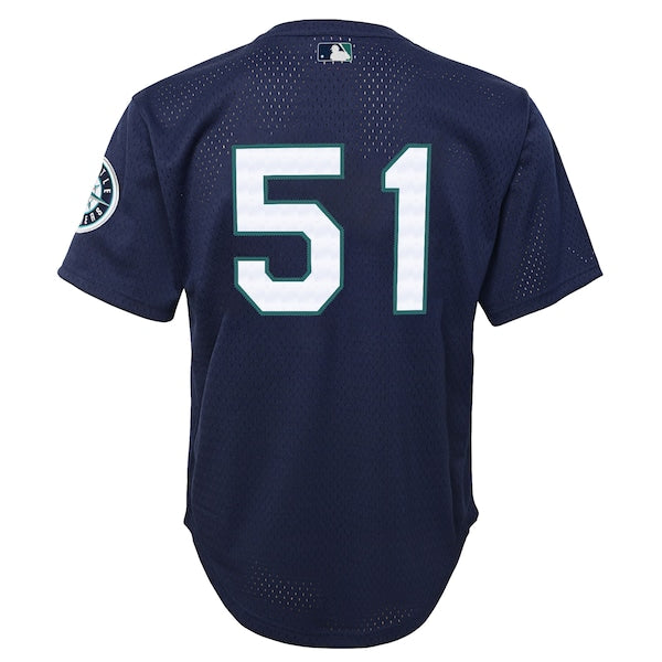 Ichiro Suzuki Seattle Mariners  Youth Cooperstown Collection Mesh Batting Practice Jersey - Navy