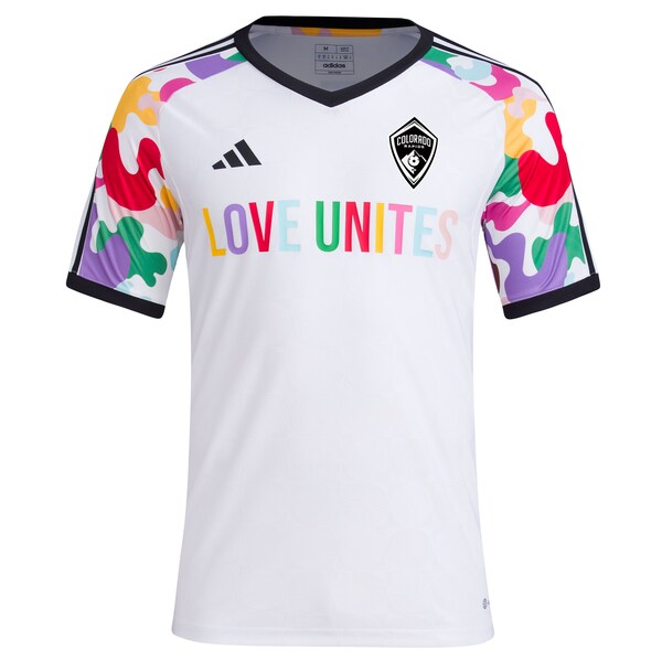 Colorado Rapids adidas 2024 Pride Pre-Match Top - White
