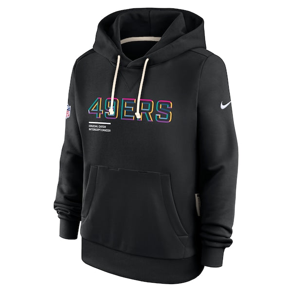 San Francisco 49ers Nike Women's 2025 NFL Crucial Catch Sideline Standard Issue Dri-FIT Hoodie - Black