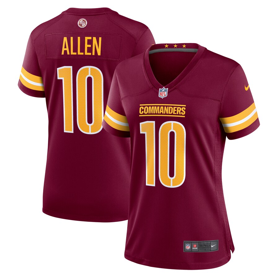Kazmeir Allen Washington Commanders Nike Women's Team Game Jersey - Burgundy