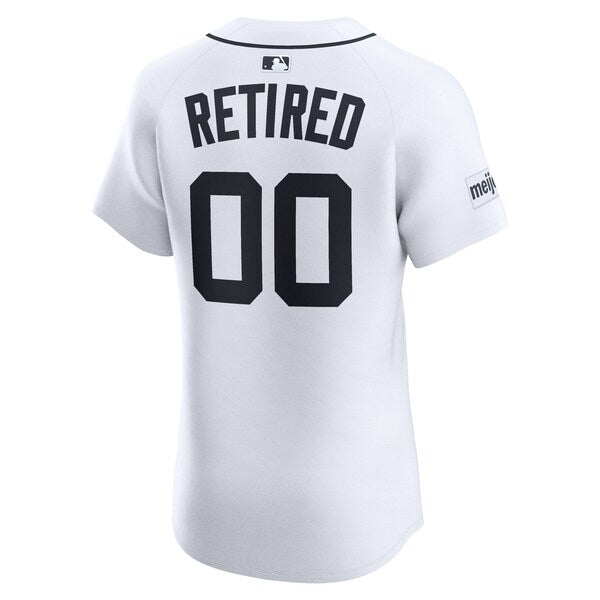 Detroit Tigers Nike Home Elite Sponsor Patch Pick-A-Player Retired Roster Jersey - White