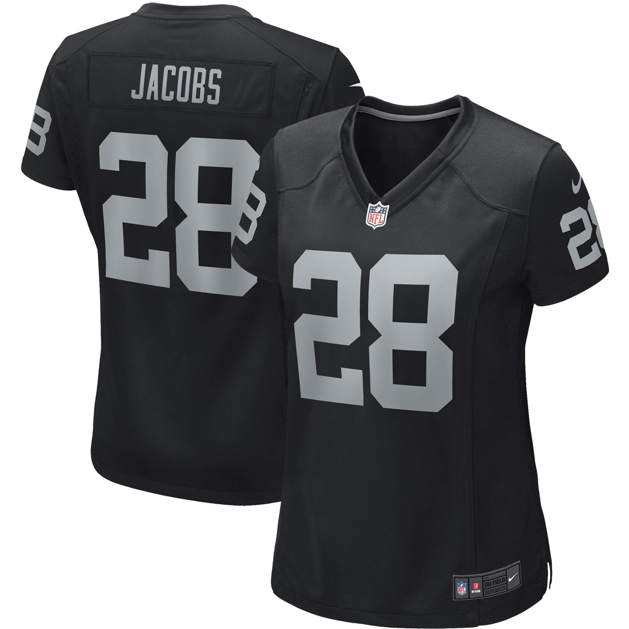 Josh Jacobs Las Vegas Raiders Nike Women's Player Game Team Jersey - White/Black