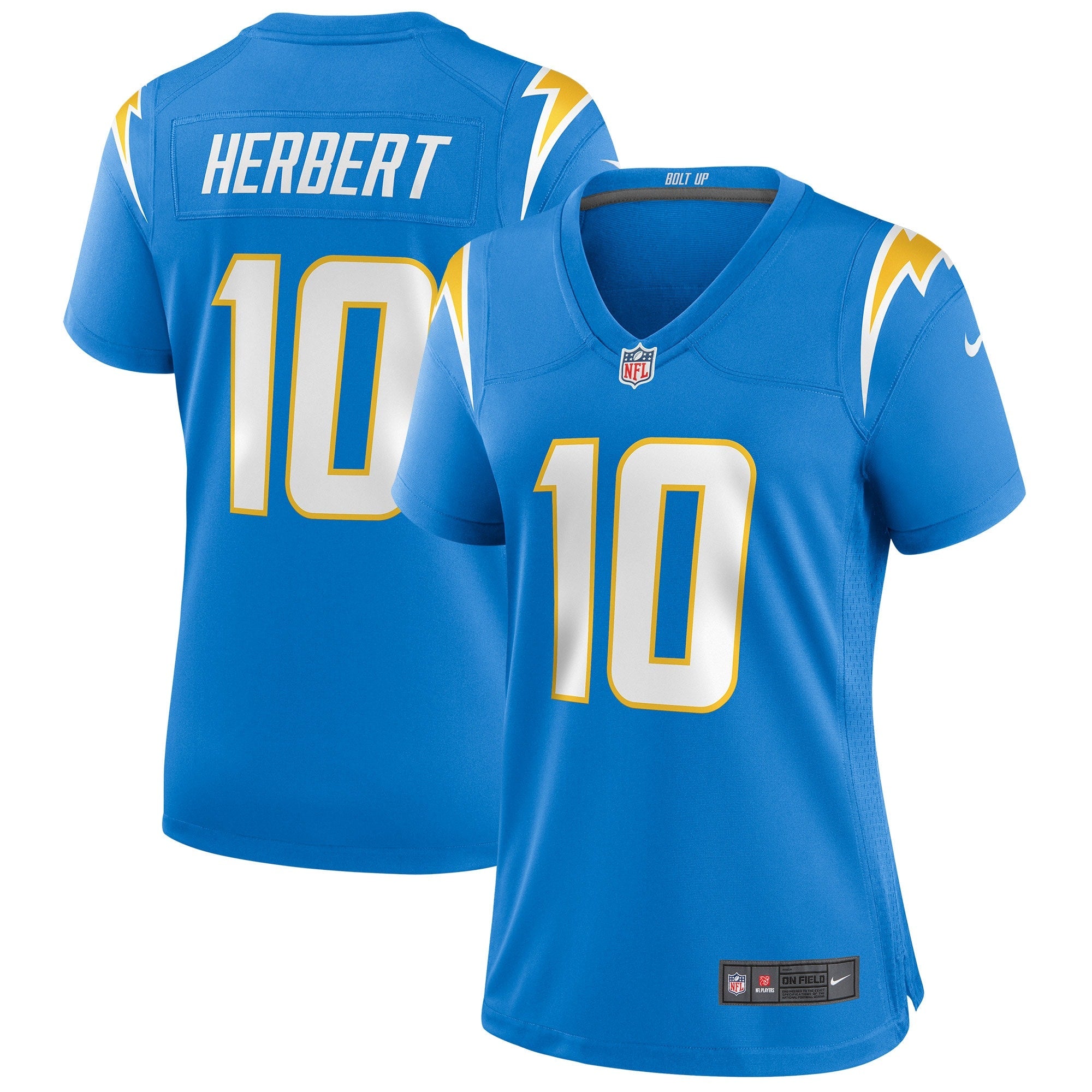 Justin Herbert Los Angeles Chargers Nike Women's Game Jersey - Royal/Navy/Powder Blue