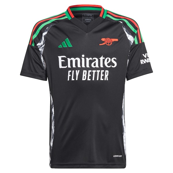 Arsenal adidas Youth 2024/25 Away Replica Custom Jersey - Black
