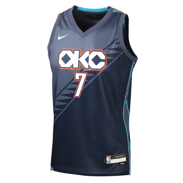 Chet Holmgren Oklahoma City Thunder Nike Youth 2025/26 City Edition Swingman Jersey - Navy