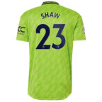 Luke Shaw Manchester United adidas 2022/23 Third Authentic Player Jersey - Neon Green