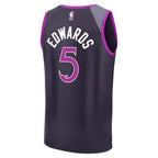 Anthony Edwards Minnesota Timberwolves  2025/26 City Edition Fast Break Jersey - Purple