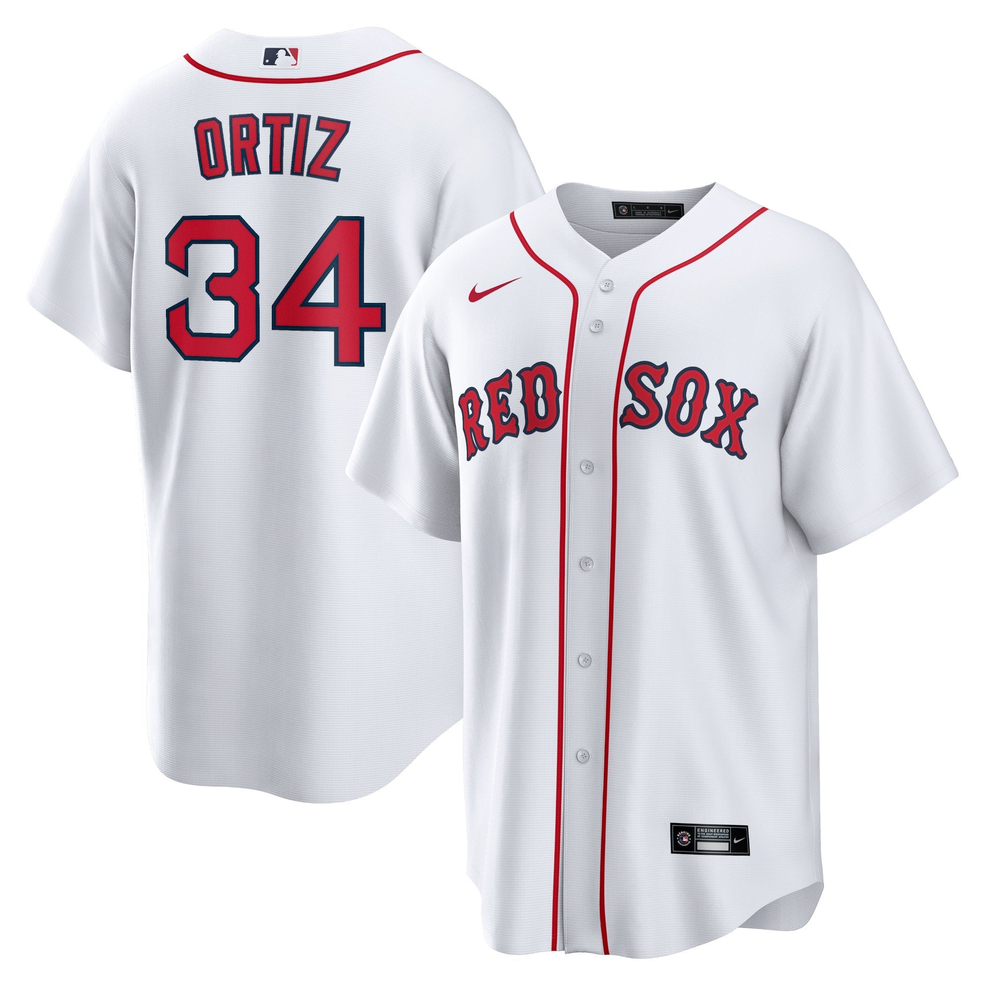 David Ortiz Boston Red Sox Nike Road Replica Player Jersey - Gray/Navy/Red/White
