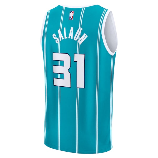 Tidjane Salaun Charlotte Hornets  2024 NBA Draft Fast Break Player Jersey - Icon Edition - Teal