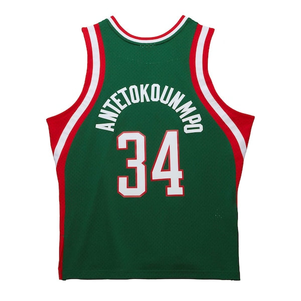 Giannis Antetokounmpo Milwaukee Bucks  2013/14 Hardwood Classics Swingman Jersey - Hunter Green