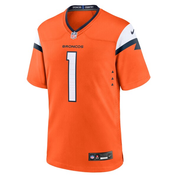 Number 1 Groom Denver Broncos Nike Game Jersey - Orange