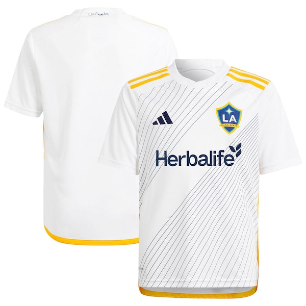 LA Galaxy adidas Youth 2024 Angeleno Kit Replica Jersey - White