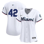Miami Marlins Nike Women's 2024 Jackie Robinson Day Home Limited Jersey – White