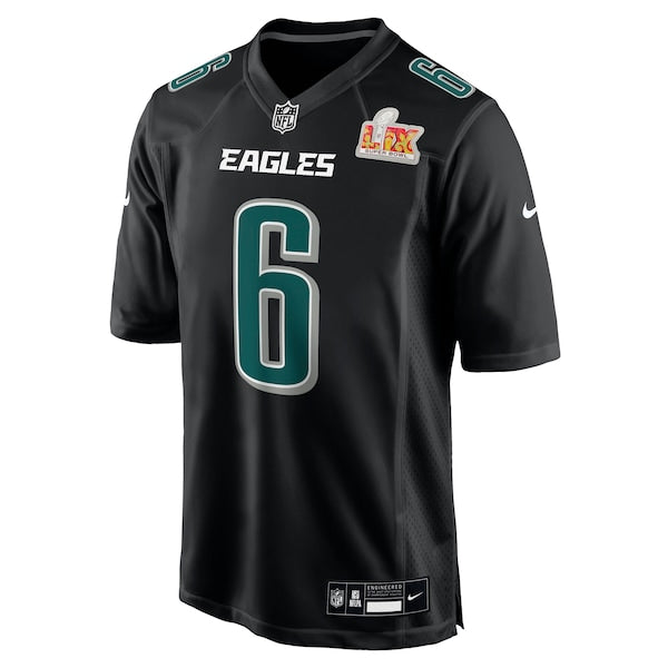 DeVonta Smith Philadelphia Eagles Nike Super Bowl LIX Fashion Game Player Jersey - Carbon Black