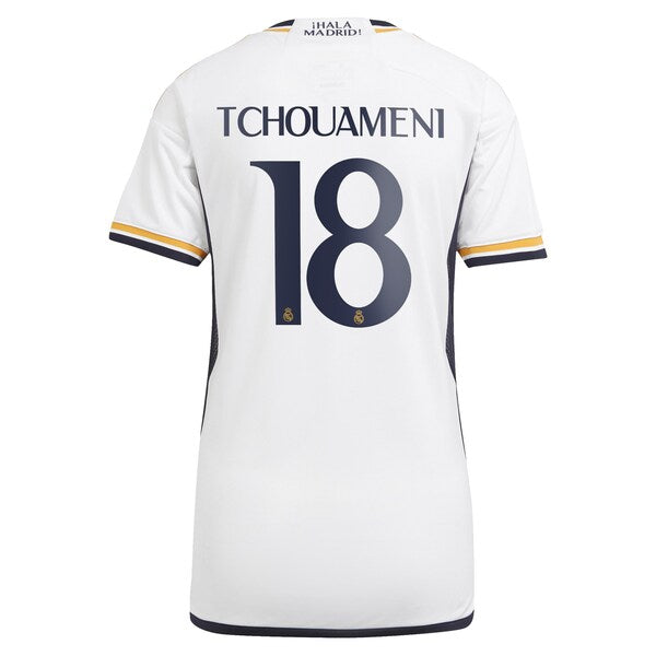 Aurélien Tchouaméni Los Merengues adidas Women's 2023/24 Home Replica Player Jersey - White/Navy