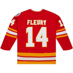 Theoren Fleury Calgary Flames  1988/89 Blue Line Player Jersey - Red