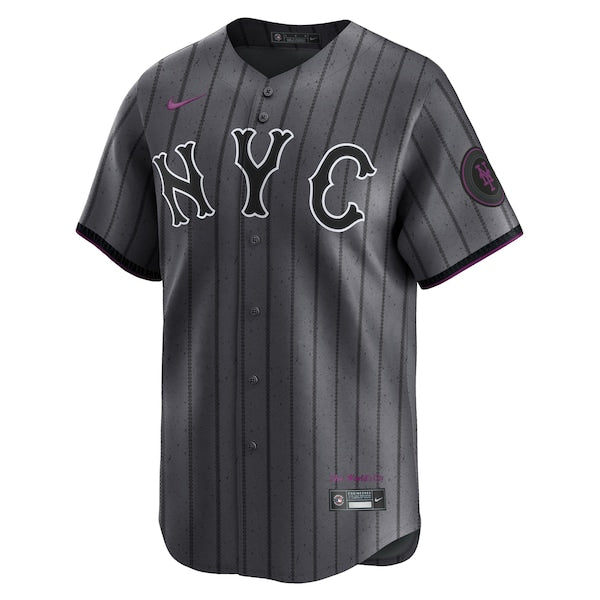 New York Mets Nike 2024 City Connect Custom Limited Jersey - Graphite