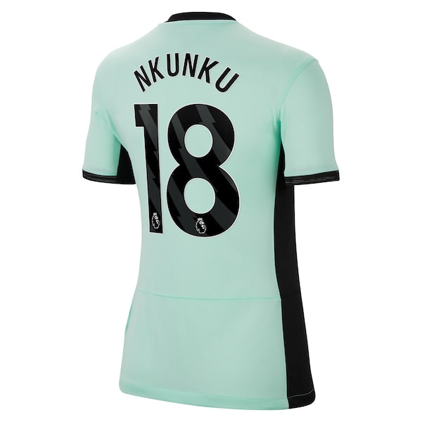 Christopher Nkunku Chelsea Nike Women's 2023/24 Third Stadium Replica Player Jersey - Mint