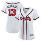 Ronald Acuna Jr. Atlanta Braves Nike Women's Home Replica Player Jersey - White/Navy