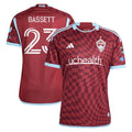 Cole Bassett Colorado Rapids adidas 2024 One Flag Kit Authentic Player Jersey - Burgundy