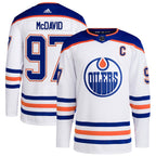Connor McDavid Edmonton Oilers adidas Away - Primegreen Authentic Pro Player Jersey - White