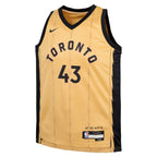 Pascal Siakam Toronto Raptors Nike Youth  Swingman Replica Jersey - City Edition - Gold