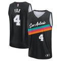 De'Aaron Fox San Antonio Spurs  2025/26 City Edition Fast Break Jersey - Black
