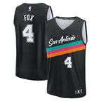 De'Aaron Fox San Antonio Spurs  Youth 2025/26 City Edition Fast Break Jersey - Black